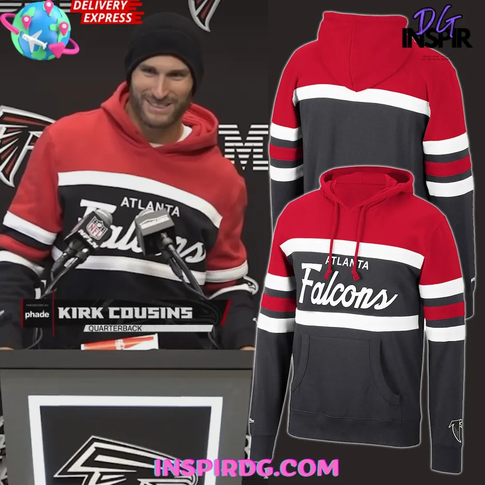 -Atlanta Falcons Head Coach Mitchell & Ness Black Red Hoodie