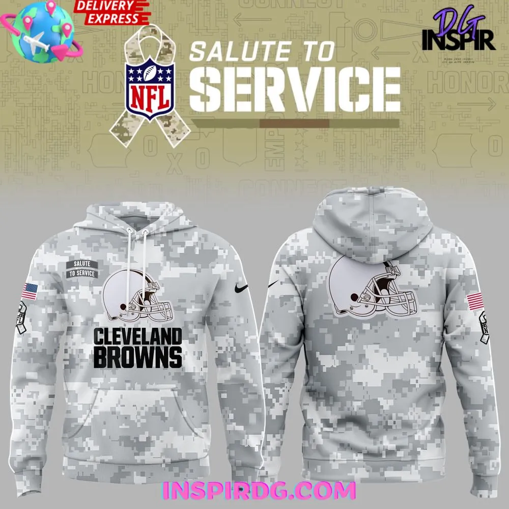 -Cleveland Browns Salute to Service 2024 Arctic Camo Hoodie