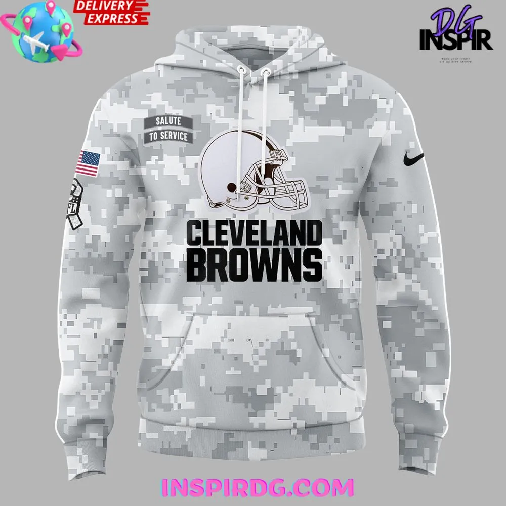 -Cleveland Browns Salute to Service 2024 Arctic Camo Hoodie