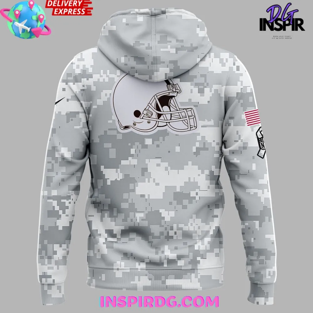 -Cleveland Browns Salute to Service 2024 Arctic Camo Hoodie