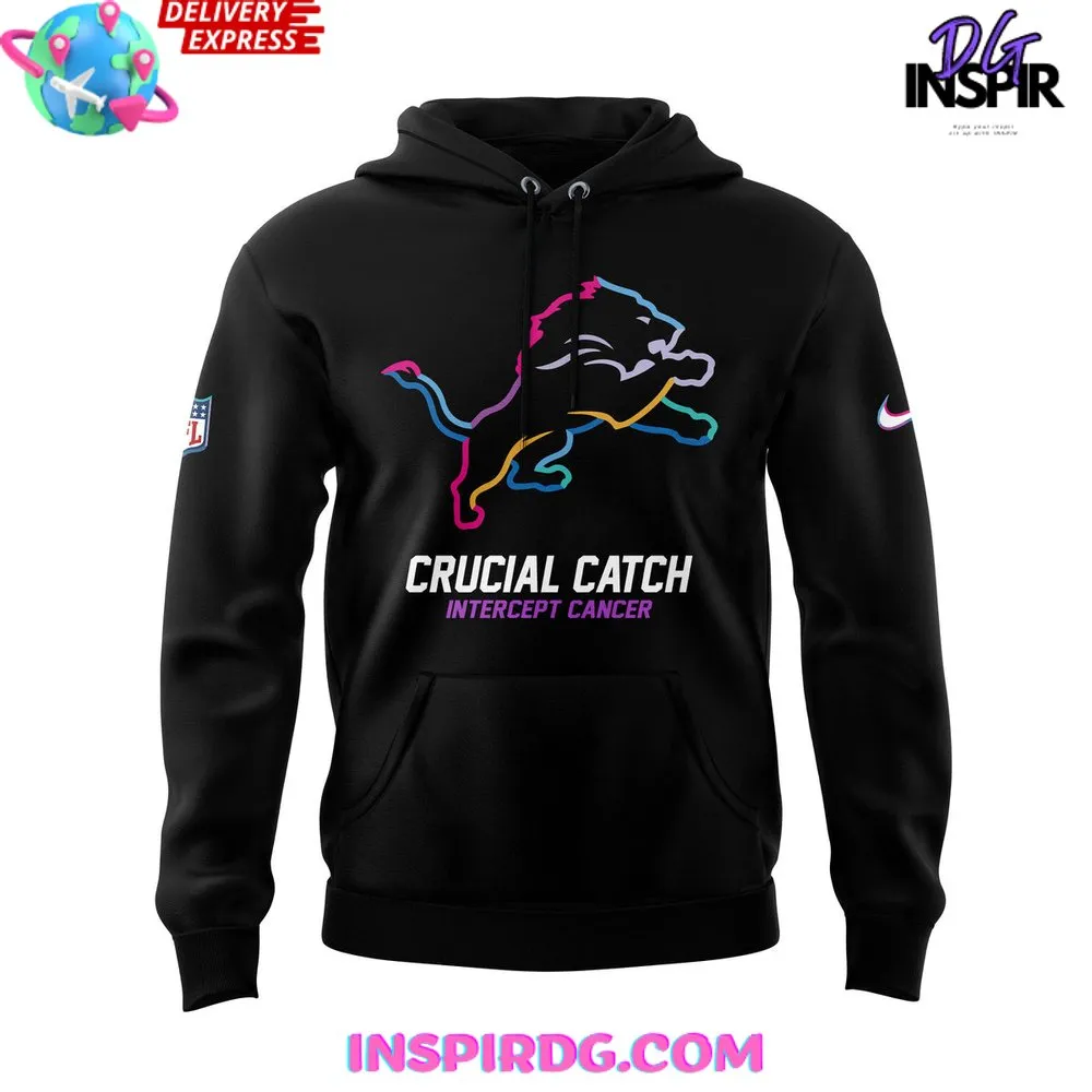 -Detroit Lions Crucial Catch Intercept Cancer 2024 Hoodie