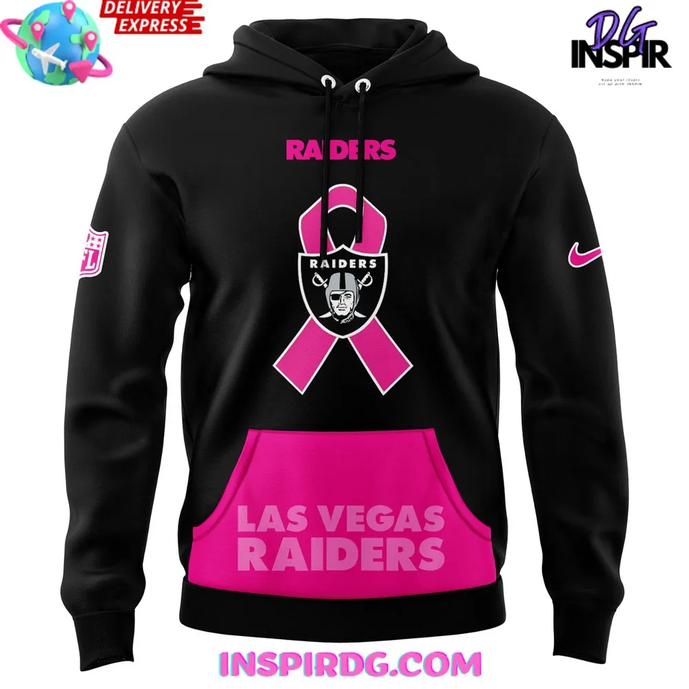 -Las Vegas Raiders Breast Cancer Octobre Rose 2024 Hoodie