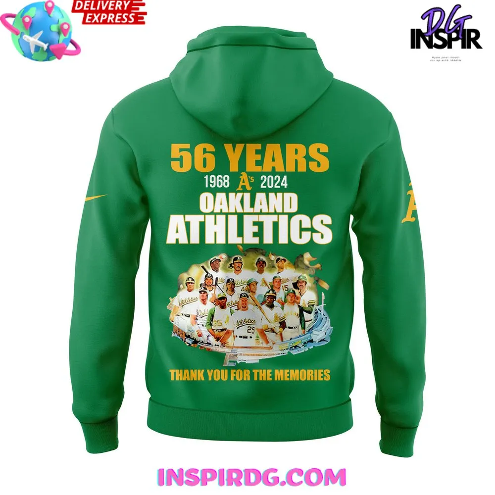 -Oakland Athletics Thank You For The Memories 2024 Hoodie