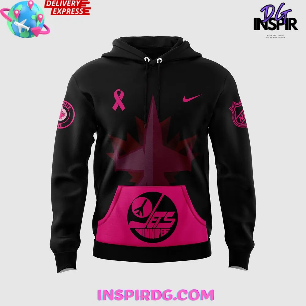 -Winnipeg Jets NHL Crucial Catch Breast Cancer 2024 Hoodie