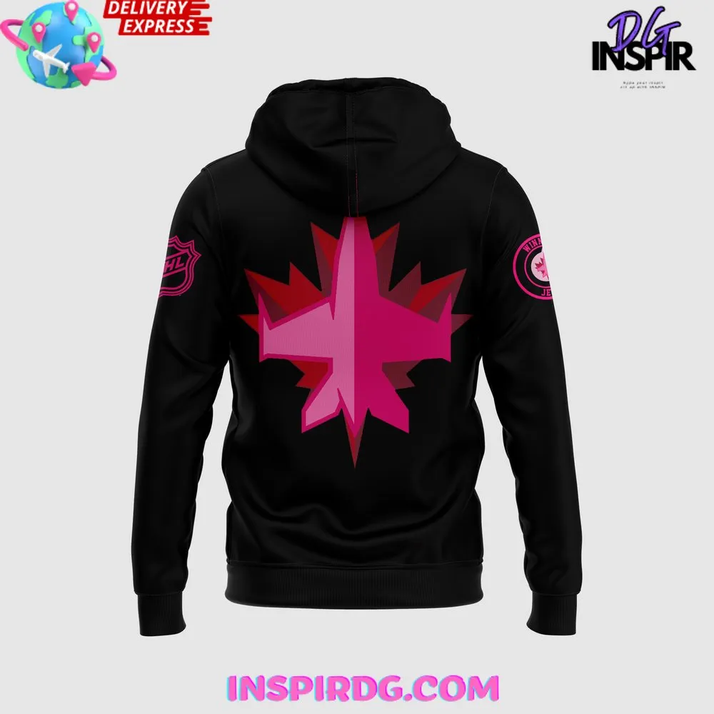 -Winnipeg Jets NHL Crucial Catch Breast Cancer 2024 Hoodie