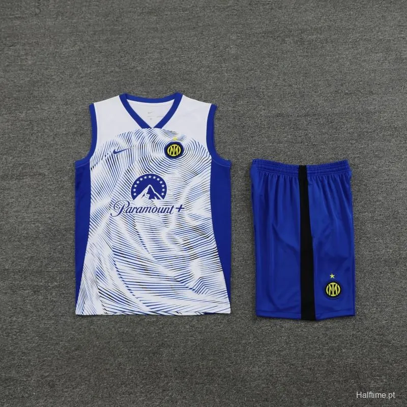 24/25 Inter Milan White Vest Jeresy+Shorts