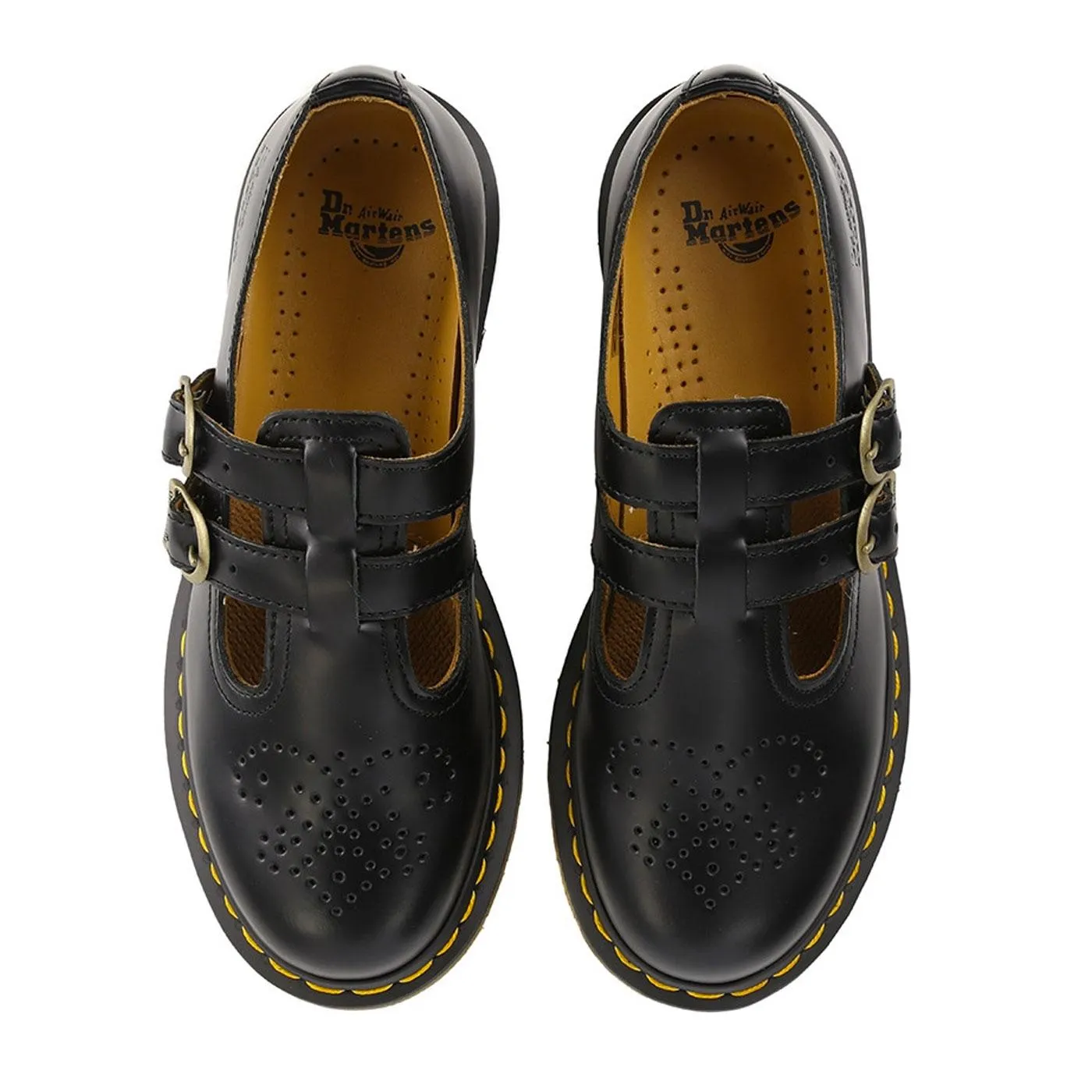 8065 Mary Jane DR MARTENS Black T-Bar Buckle Shoe