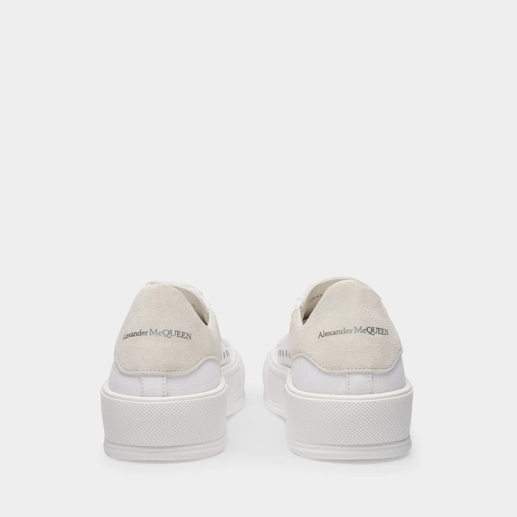 Alexander McQueen  Deck Sneakers in White Canvas