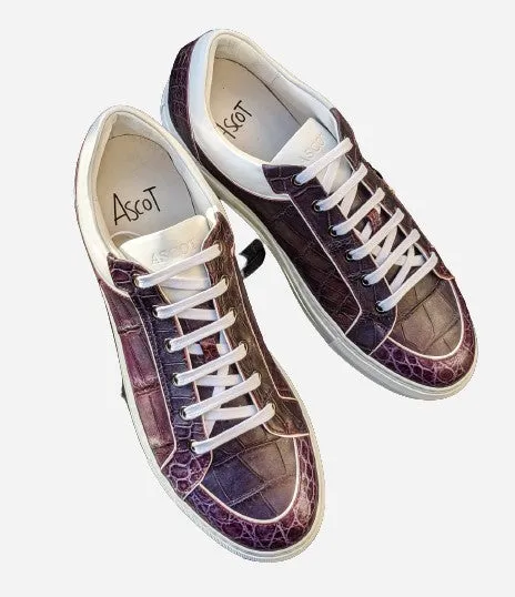 Ascot Sneakers - Purple Alligator