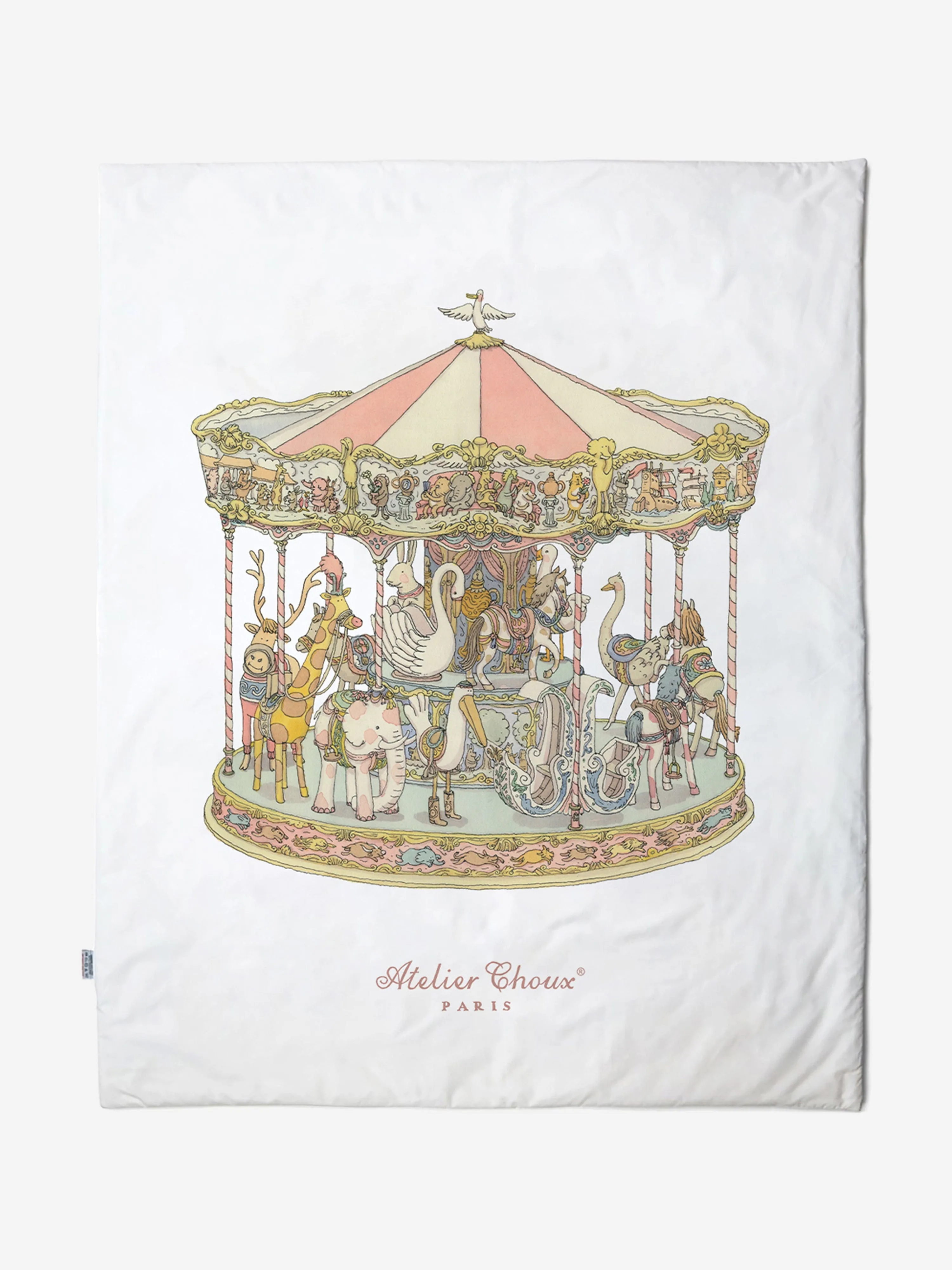 Atelier Choux Baby Reversible Paris / Carousel Quilt in Multicolour (130cm)