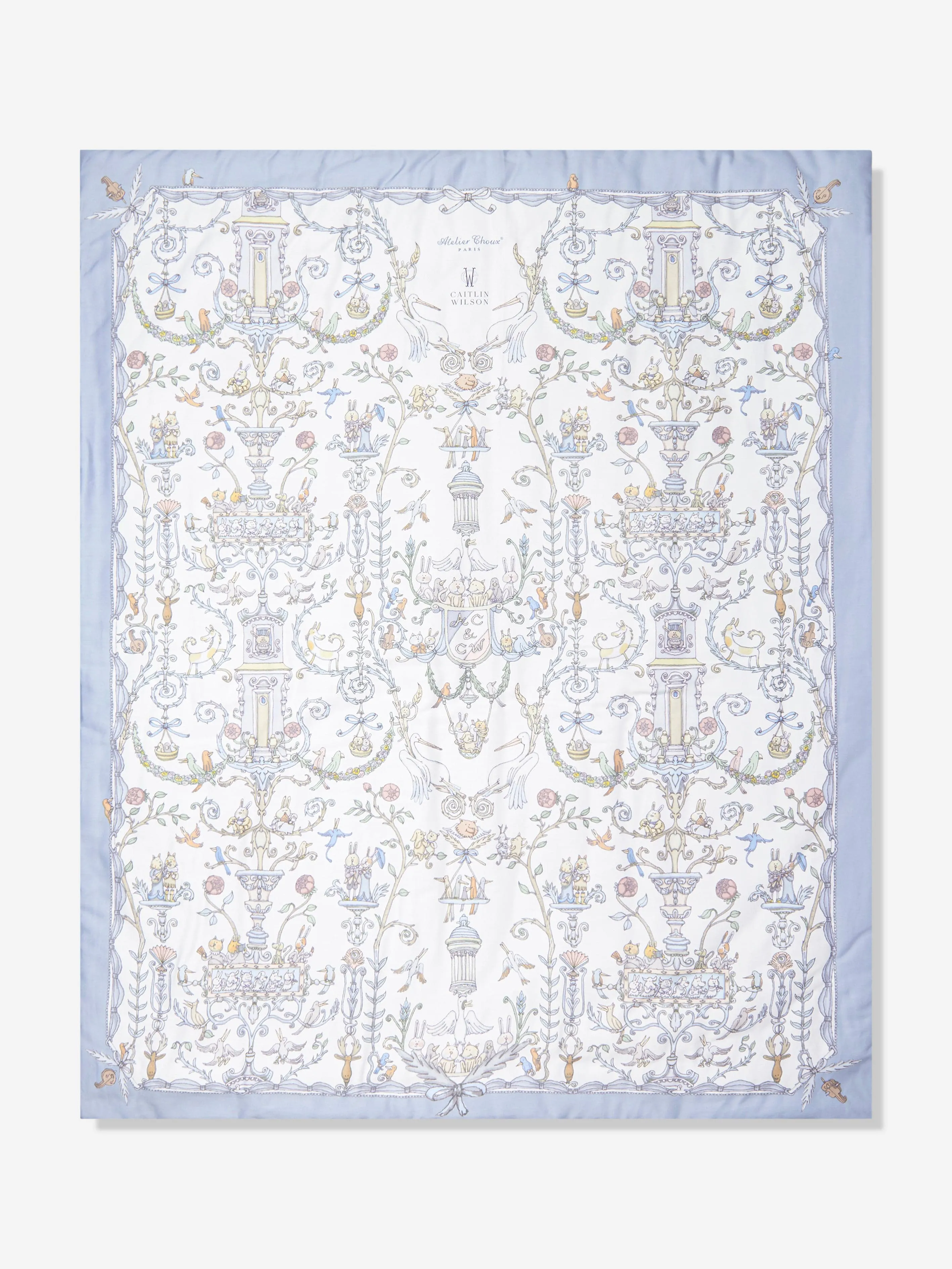 Atelier Choux Baby  Toile De Jouy Atelier Choux & Caitlin Wilson Reversible Quilt in Multicolour (130cm)