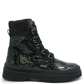 Atlanta Mocassin Black Splash Patent Boot