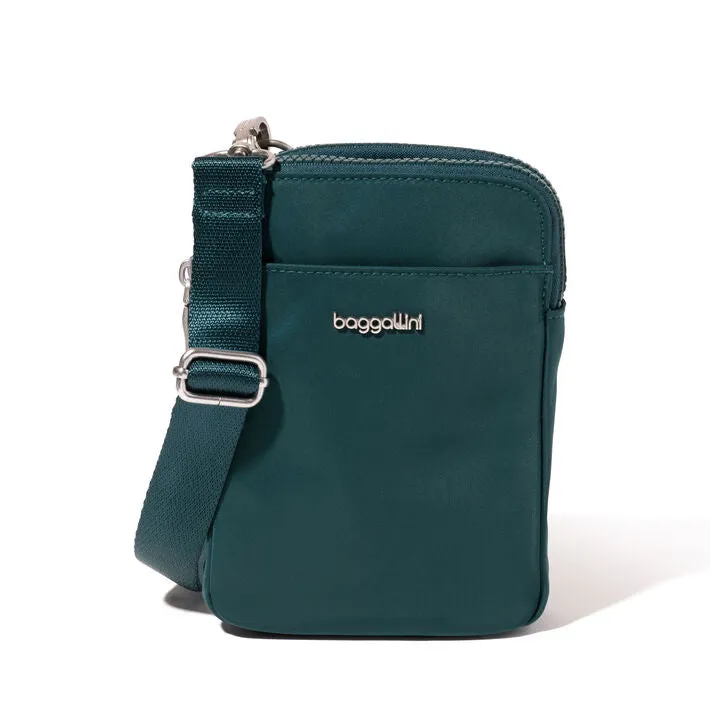 Baggallini Modern Take Two RFID Crossbody Color: Emerald Twill