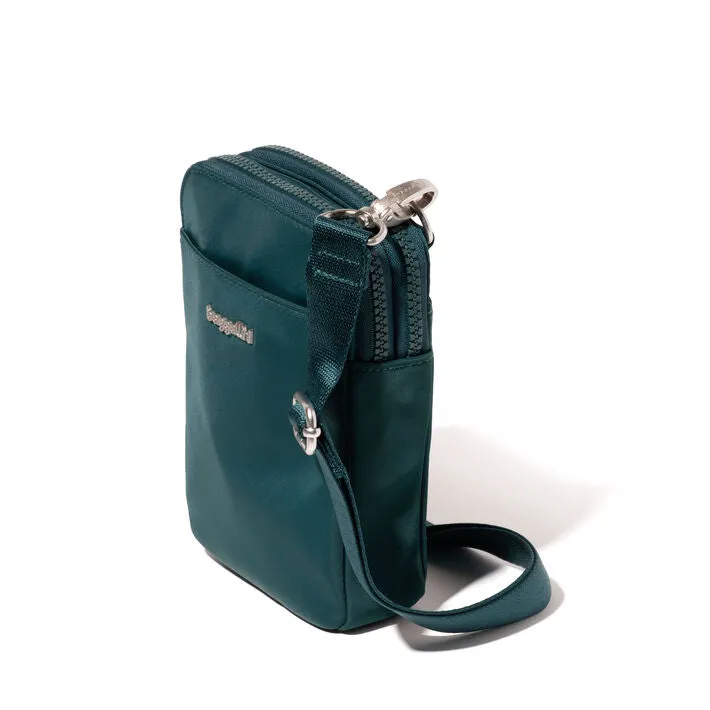 Baggallini Modern Take Two RFID Crossbody Color: Emerald Twill