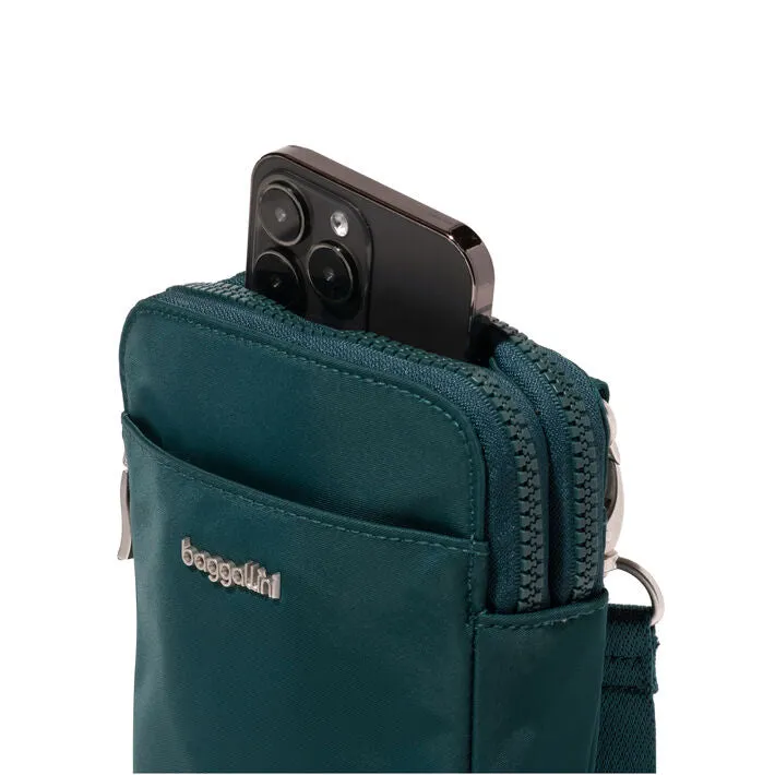 Baggallini Modern Take Two RFID Crossbody Color: Emerald Twill