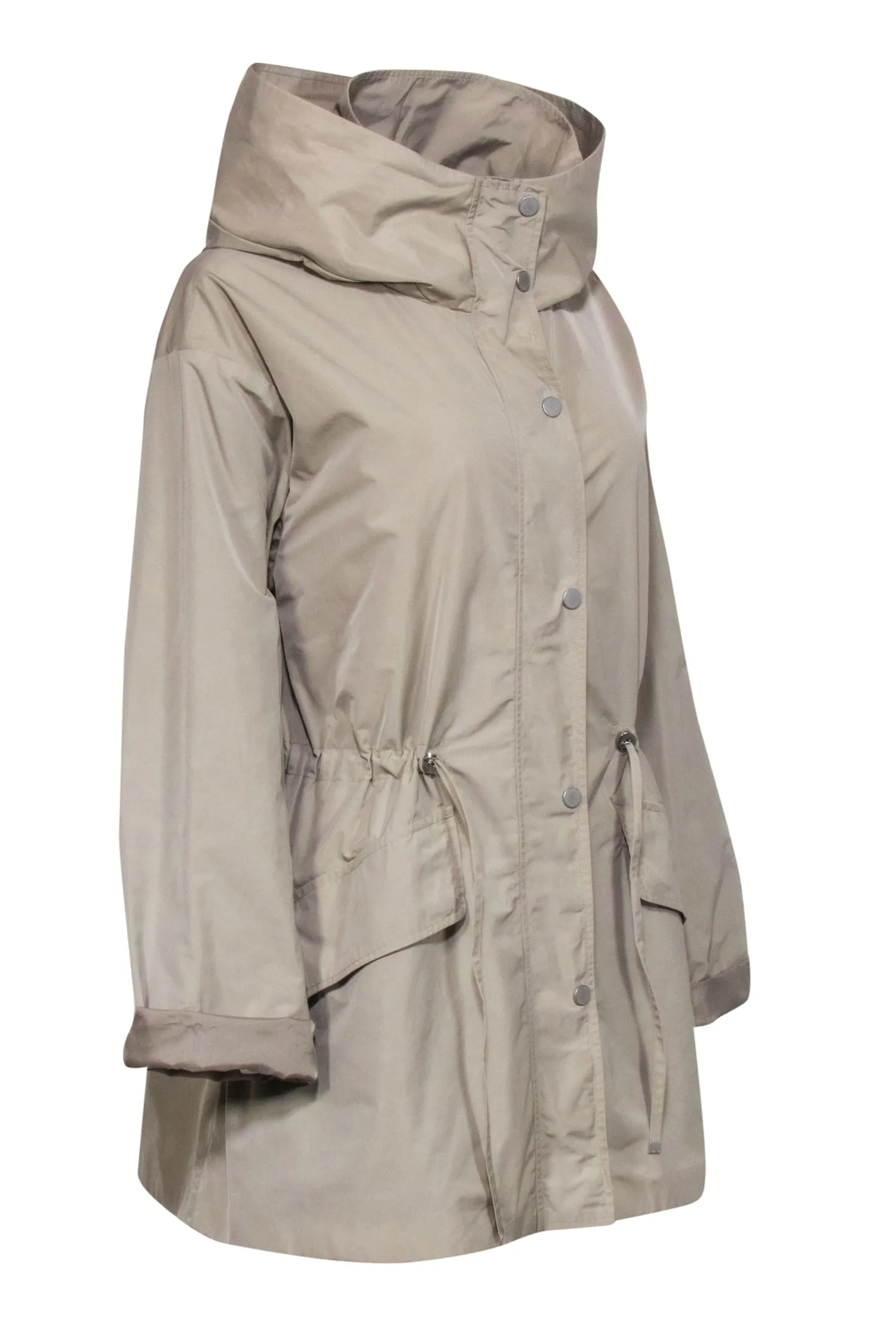 Barbour - Beige Hooded Rain Jacket Sz 12