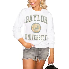 Baylor Bears Women's White Seal of Approval Perfect Pullover Sweatshirt