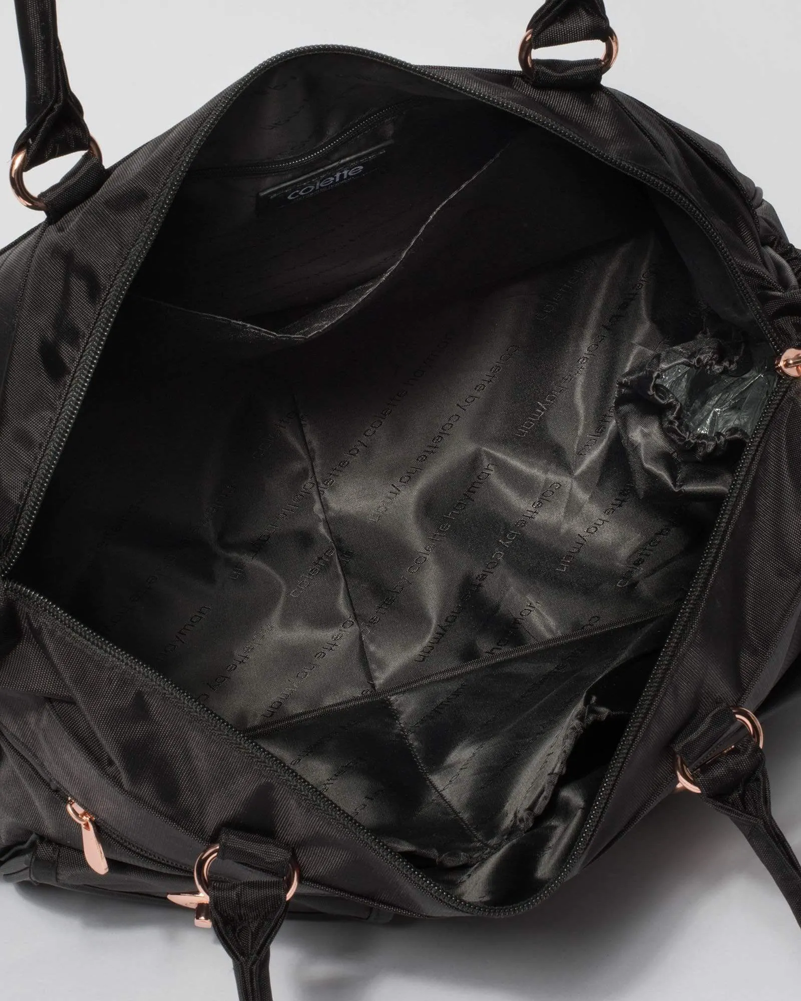 Black Nylon Baby Travel Bag