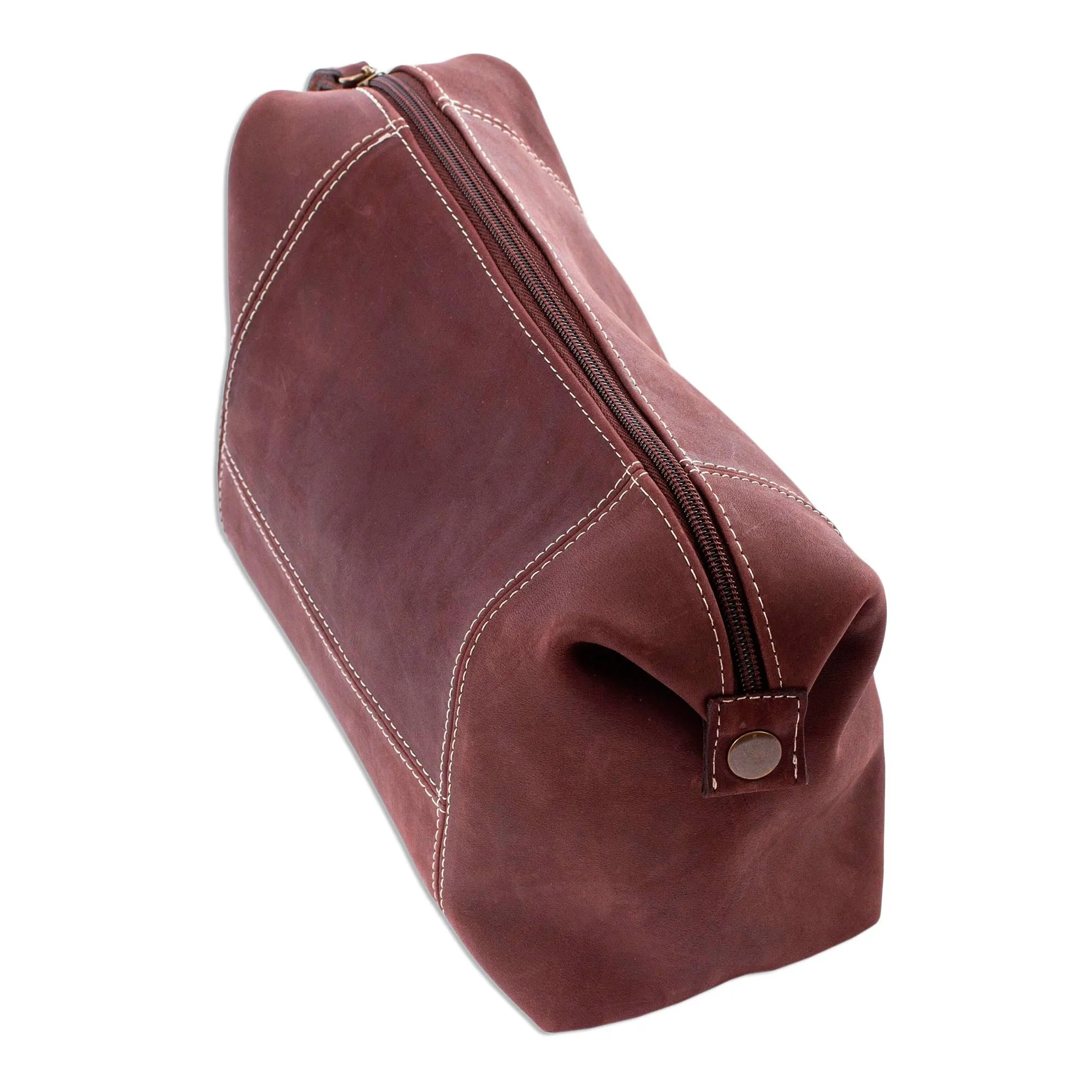 Brooklyn Bound in Brown Brown Leather Unisex Toiletry Travel Bag