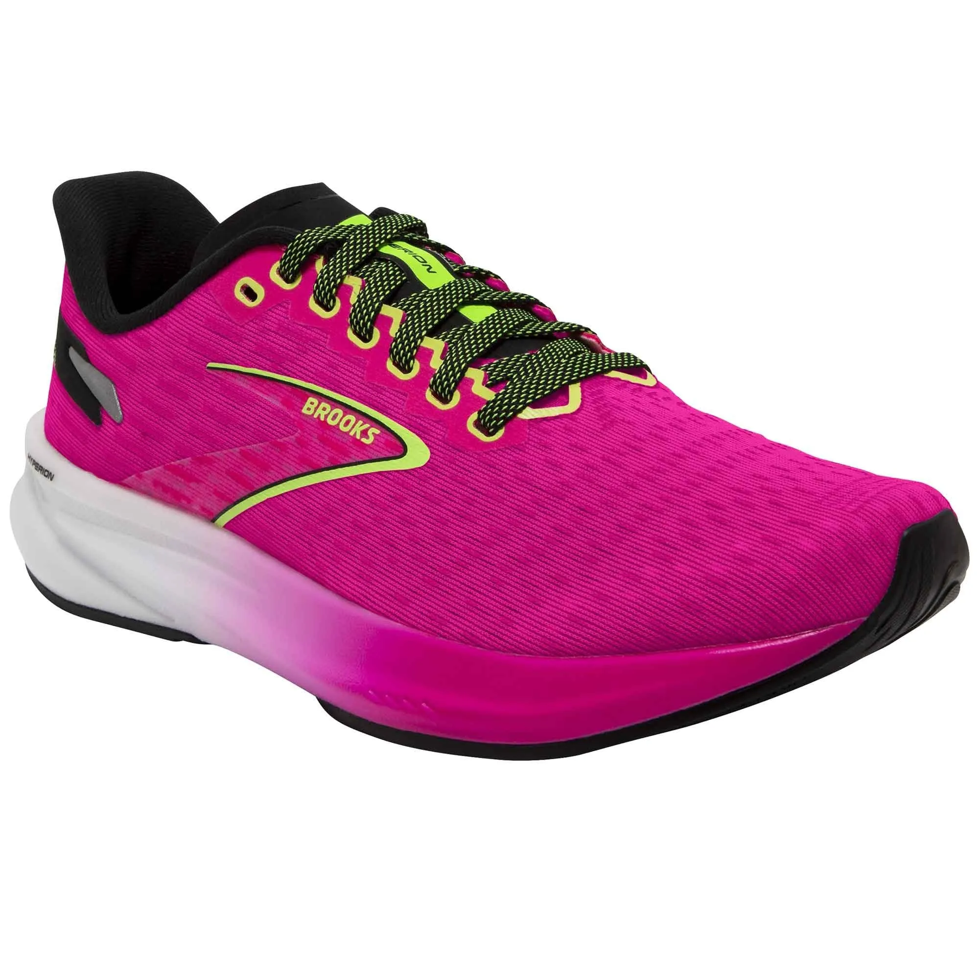 Brooks  Hyperion Womens Running Shoes Pink Glo/Green/Black