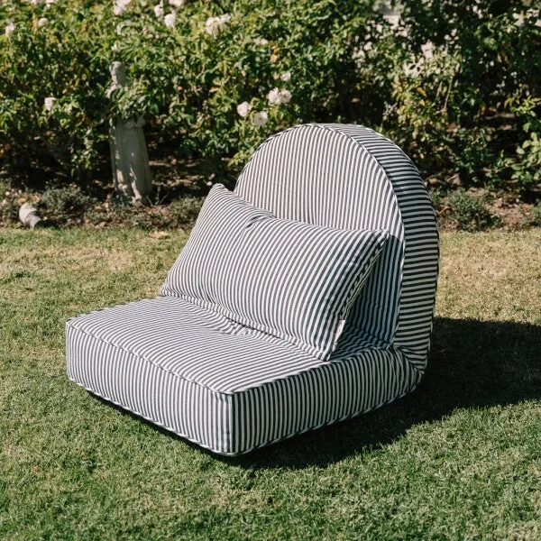 Business & Pleasure Reclining Pillow Lounger - Navy Stripe