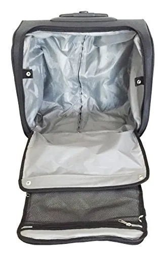 Carryon Laptop Computer Bag Rolling Travel 2Wheel Overnight Makeup Luggage Case Black