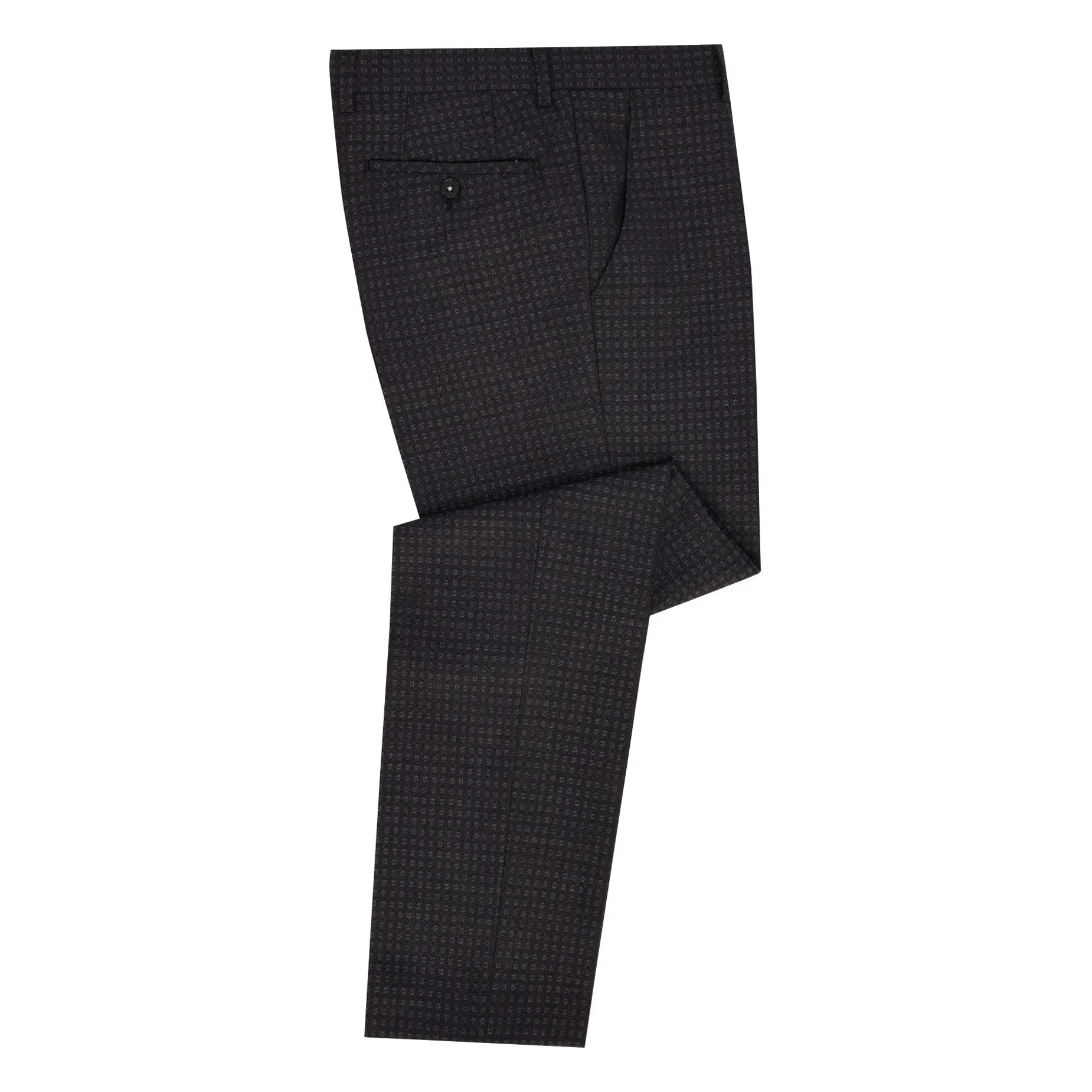 Charcoal Mini Check Trousers