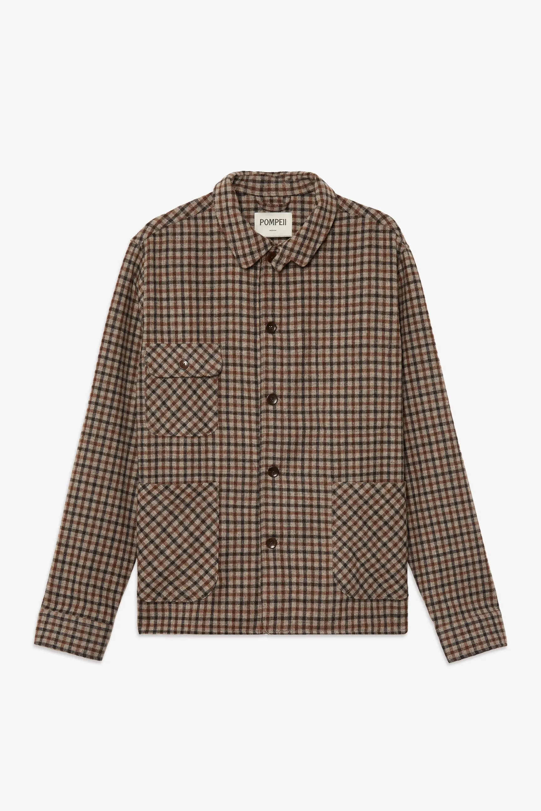 CHECK WOOL CHORE JACKET