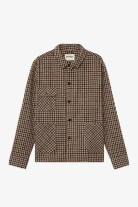 CHECK WOOL CHORE JACKET