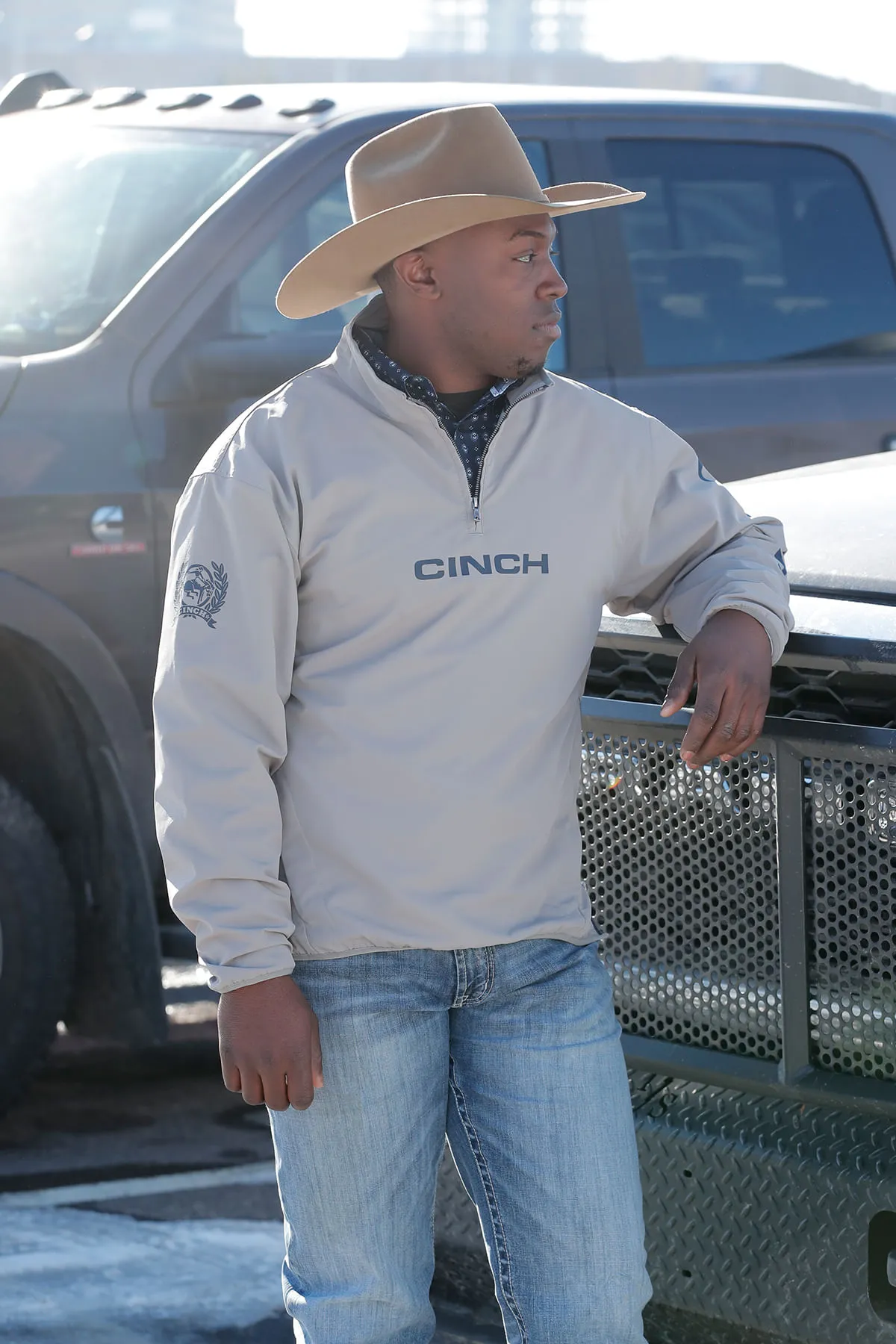 Cinch Mens Grey Windbreaker Jacket