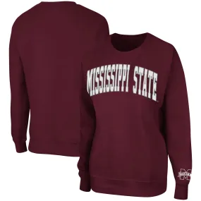 Colosseum Mississippi State Bulldogs Women's Maroon Campanile Pullover Sweatshirt