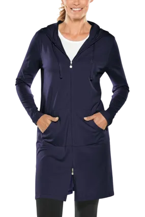 Coolibar Cabana Hoodie Coverup UPF 50+ - Navy