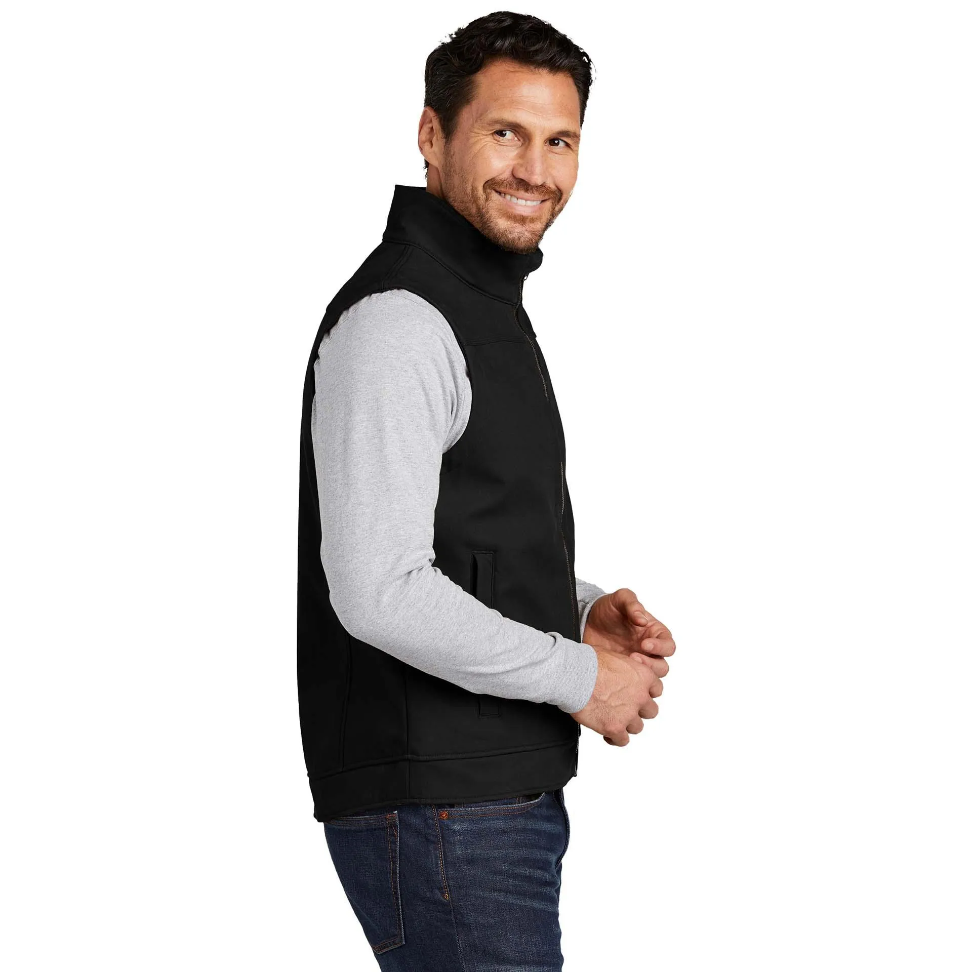 CornerStone CSV60 Duck Bonded Soft Shell Vest - Black