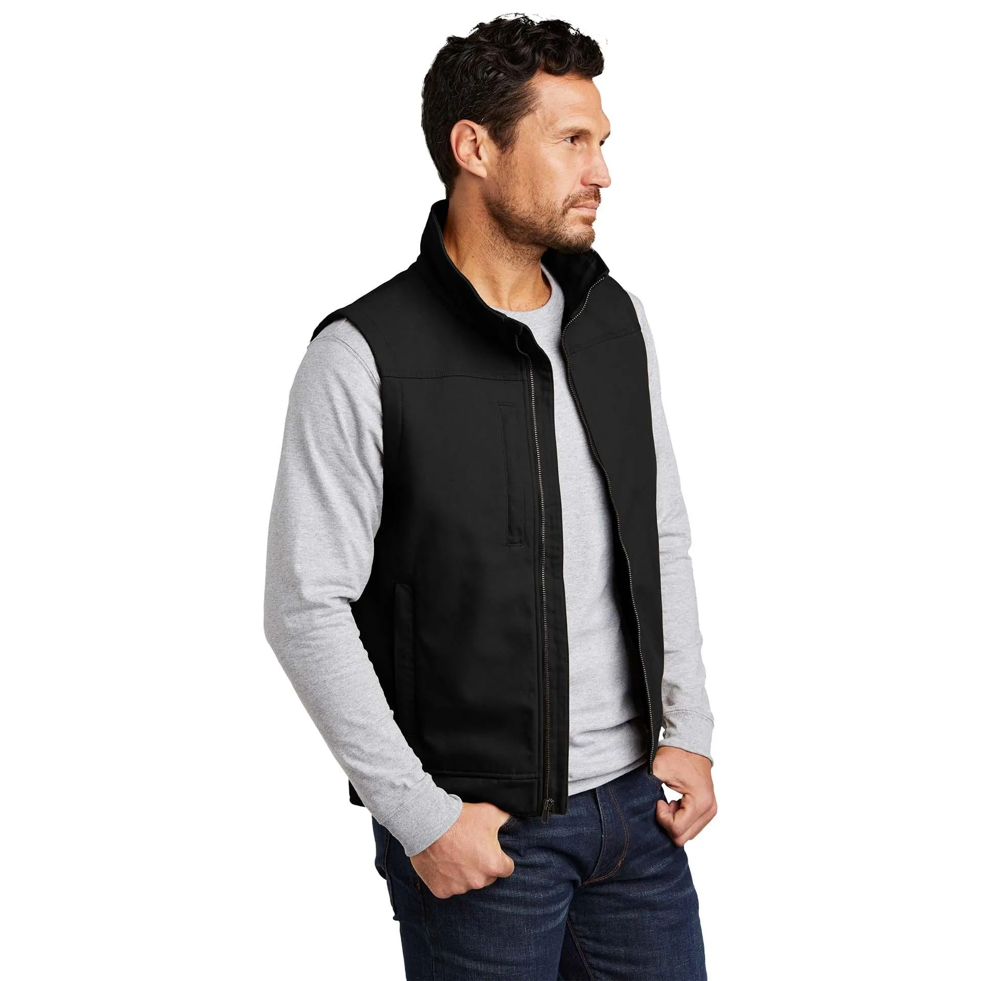 CornerStone CSV60 Duck Bonded Soft Shell Vest - Black