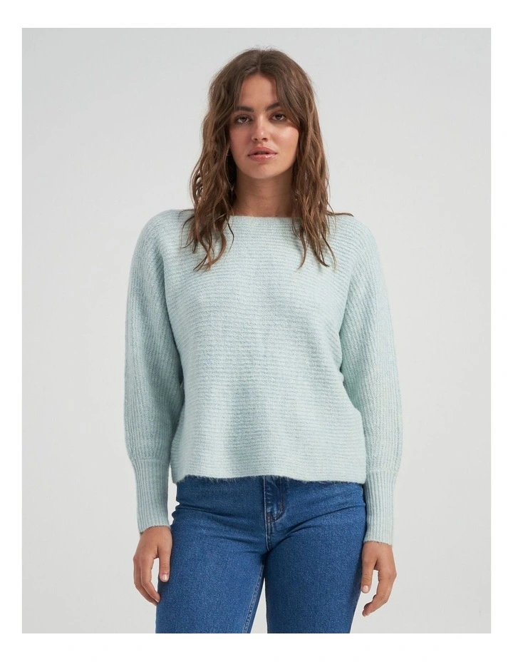 Daniella Long Sleeve Pullover Jumper in Ether Melange