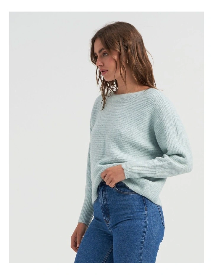 Daniella Long Sleeve Pullover Jumper in Ether Melange