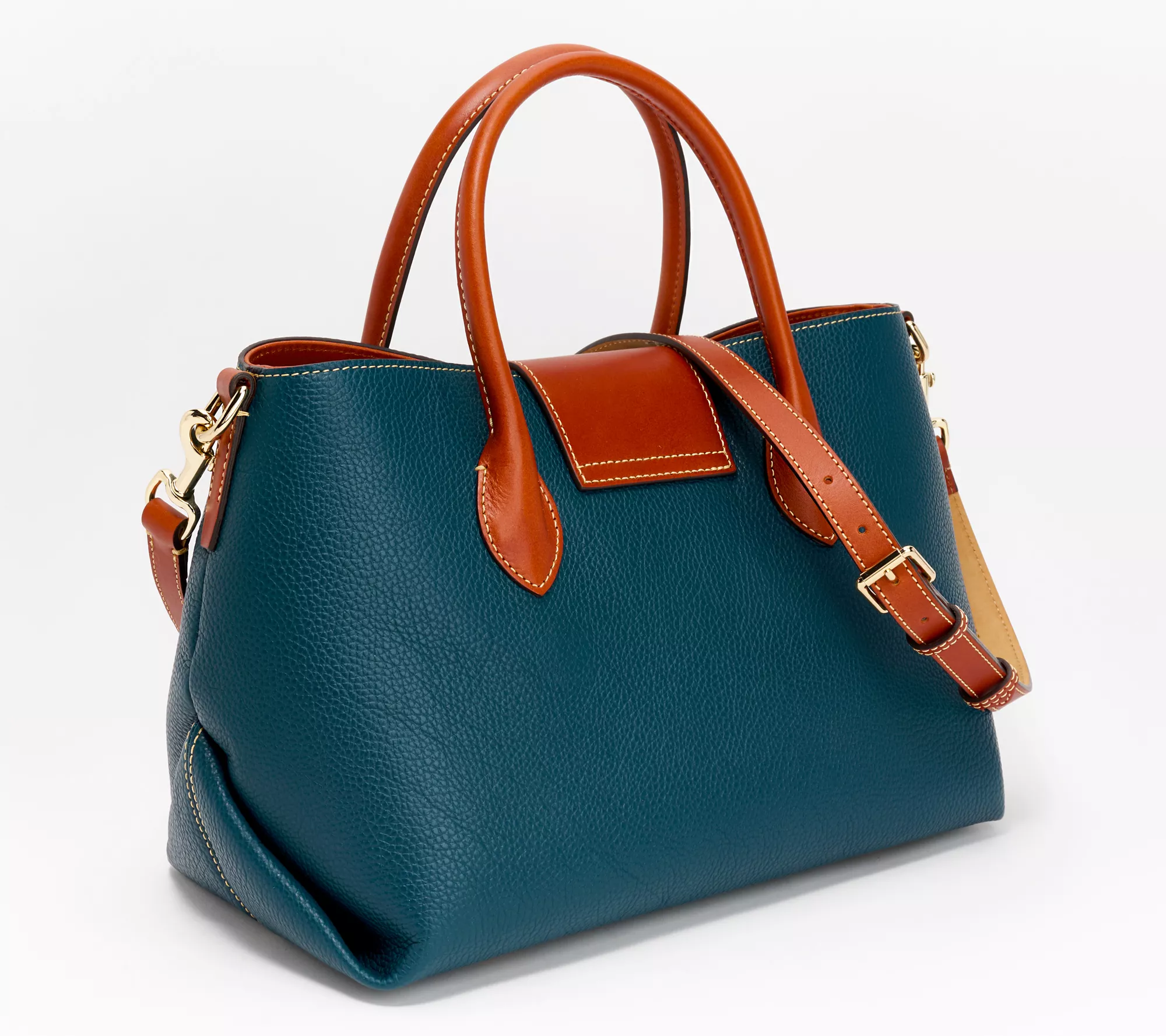 Dooney & Bourke Turnlock Leather Handle Tote