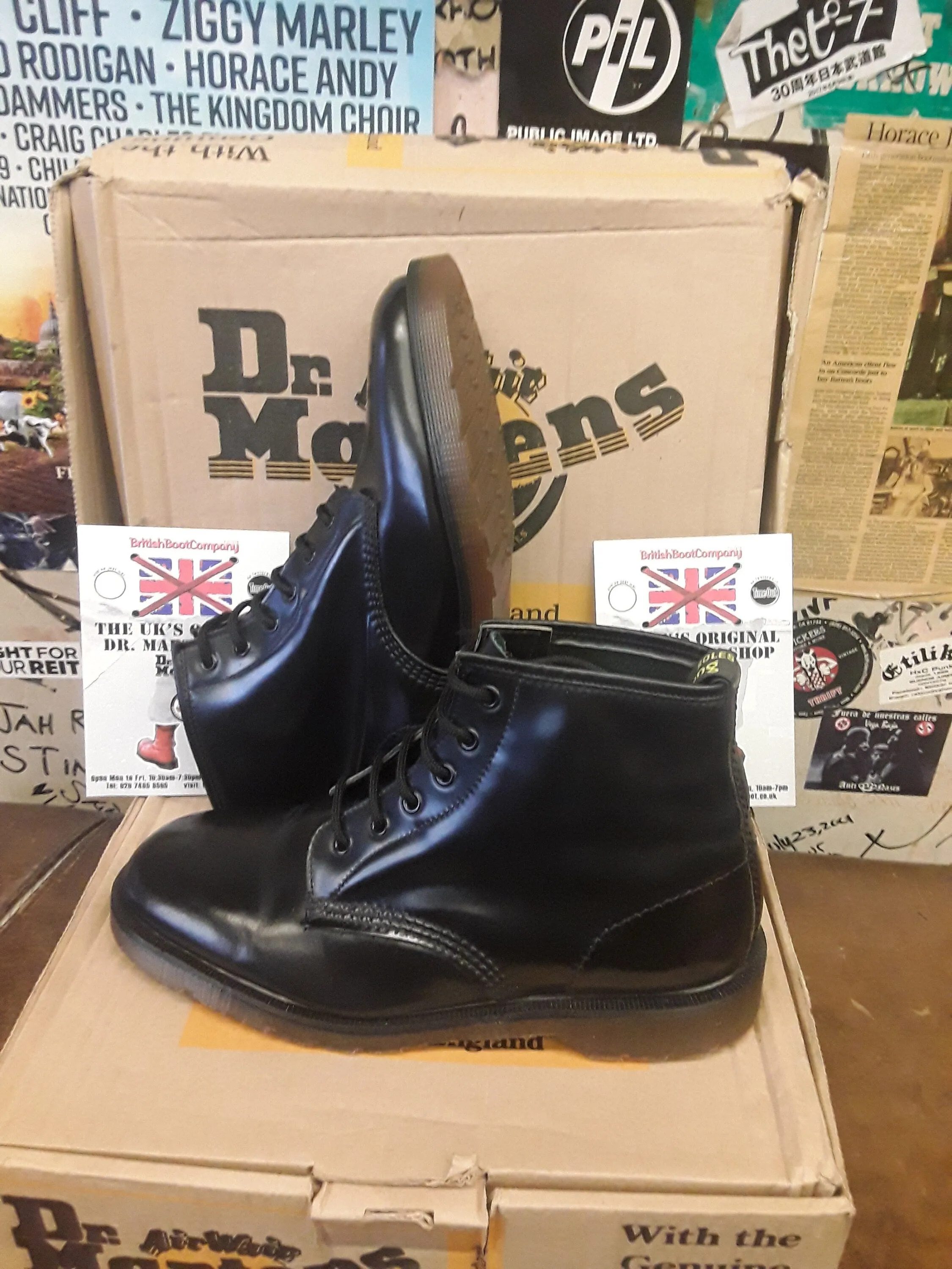 Dr Martens 101 Black 6 Hole Made in England Sizes 6 and 8