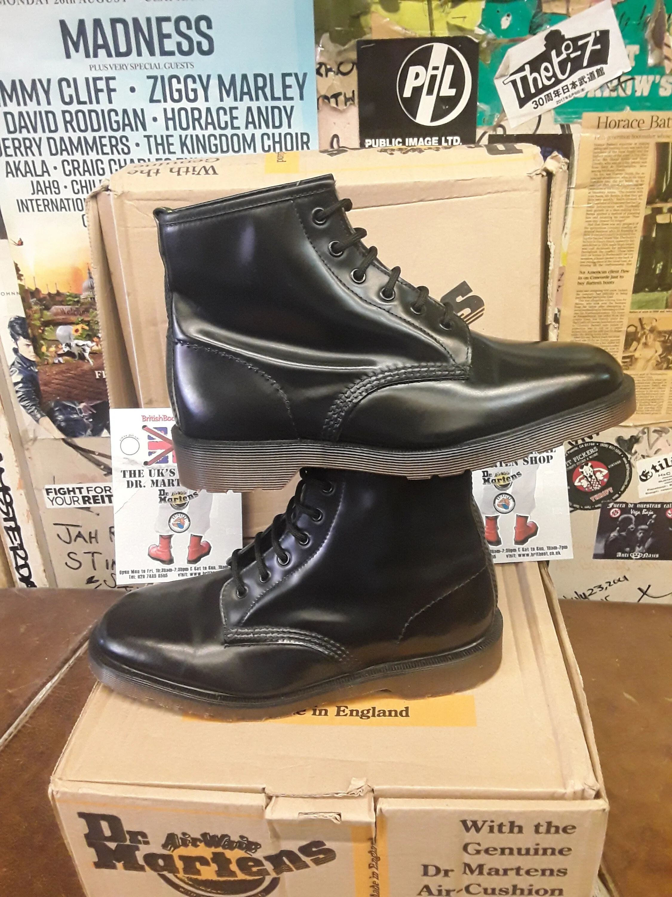 Dr Martens 101 Black 6 Hole Made in England Sizes 6 and 8