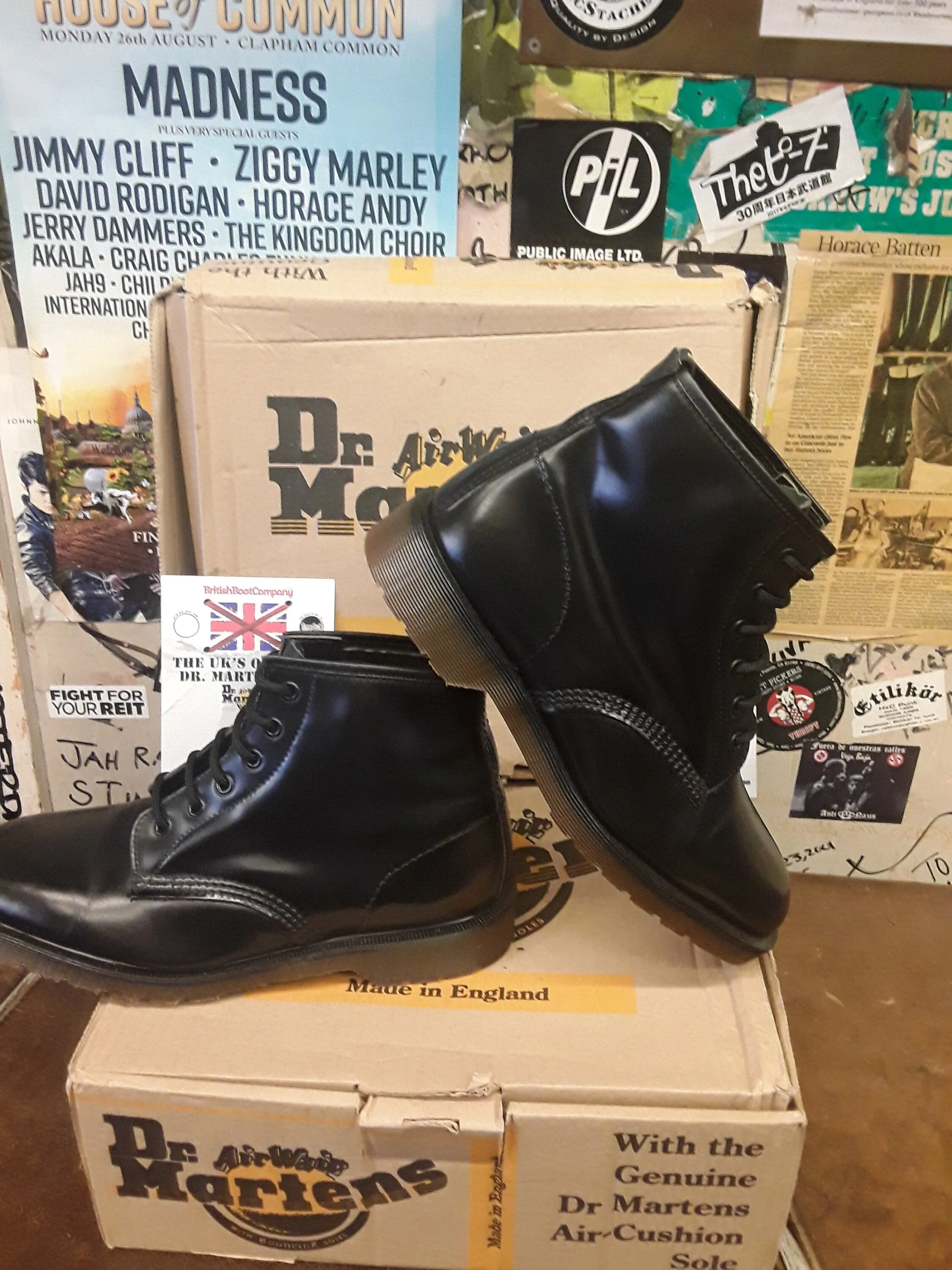 Dr Martens 101 Black 6 Hole Made in England Sizes 6 and 8