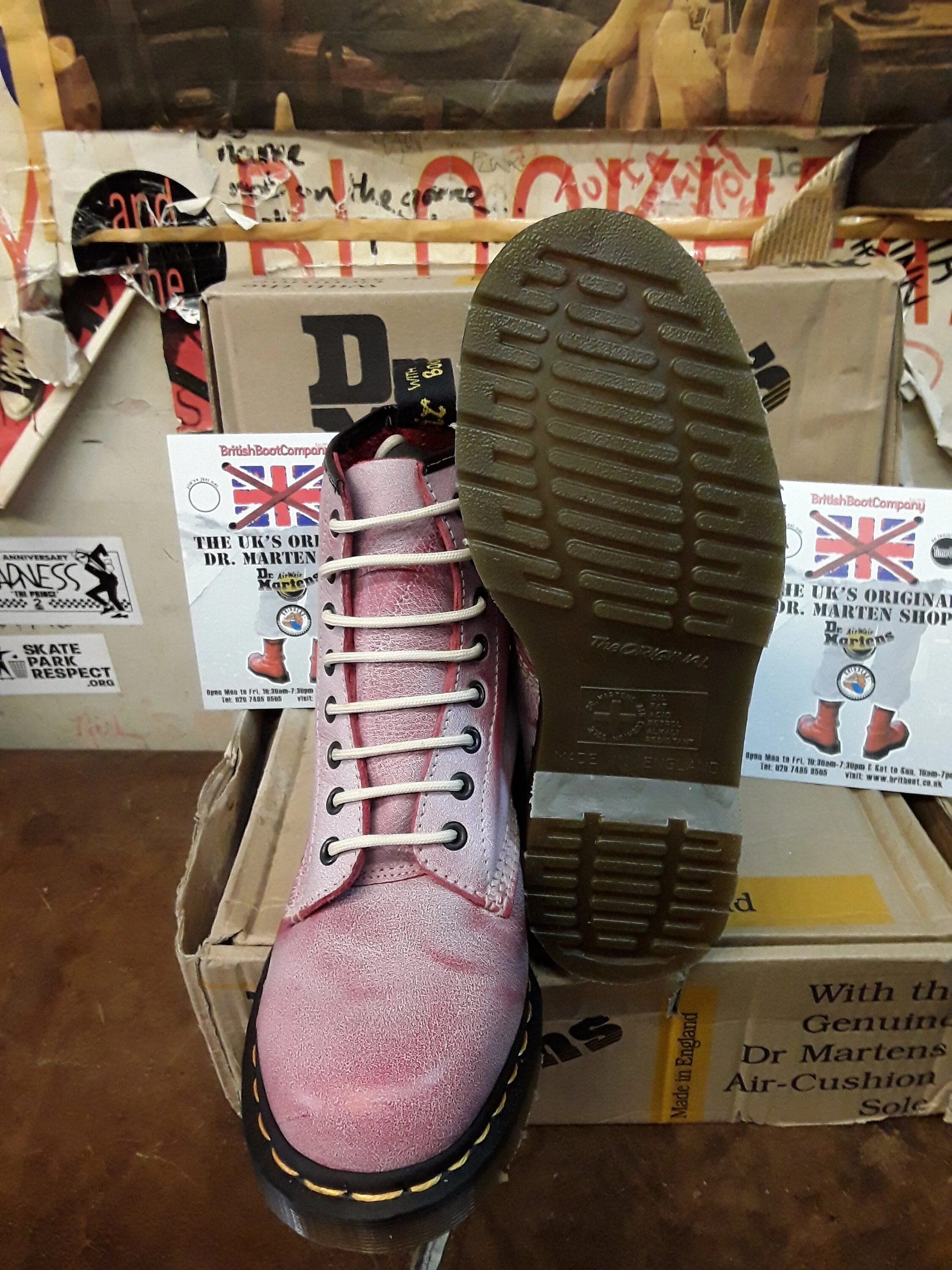 Dr Martens 1460 Flame Frosty Analine Leather Made in England Size 6 and 7