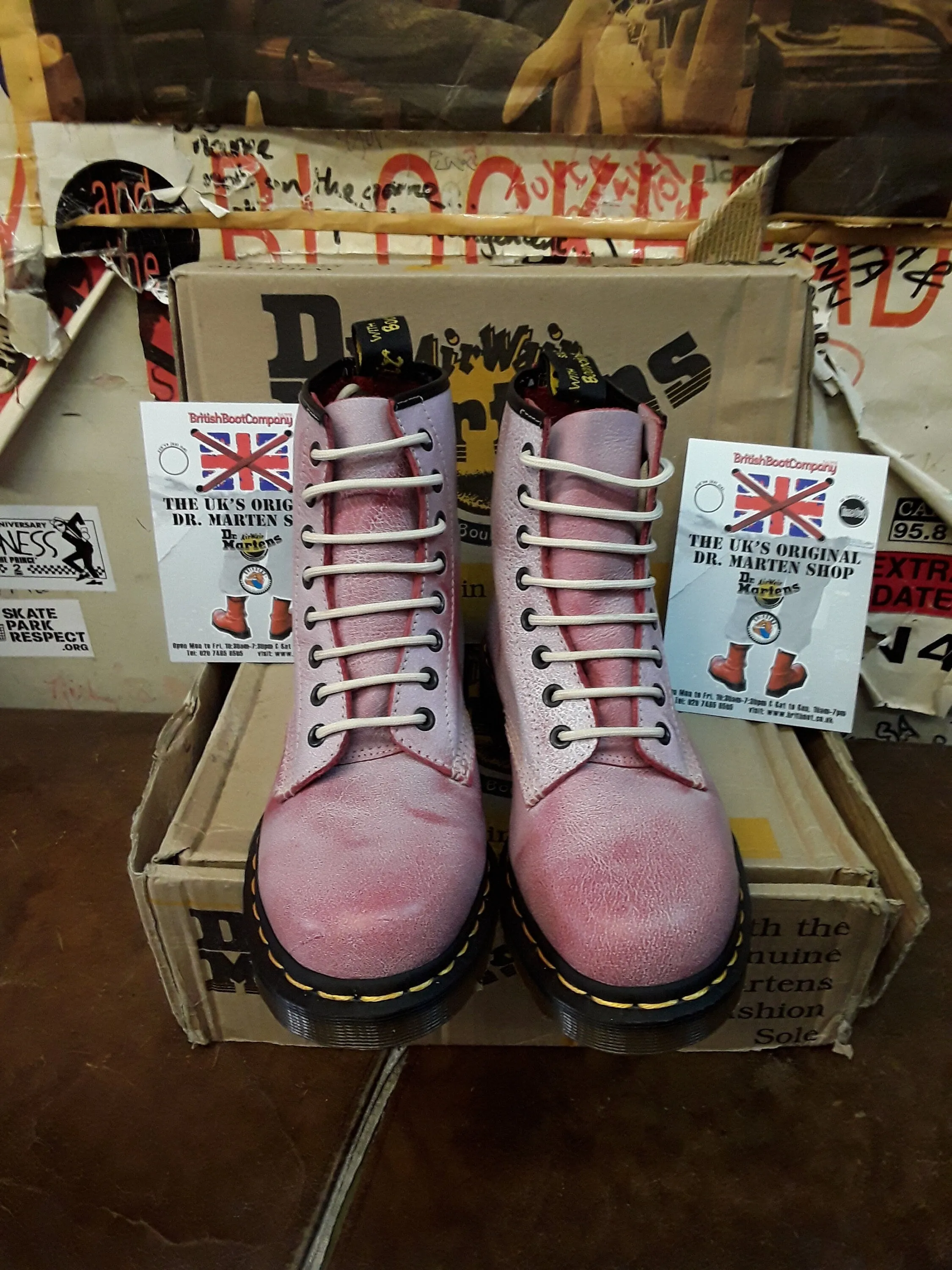 Dr Martens 1460 Flame Frosty Analine Leather Made in England Size 6 and 7