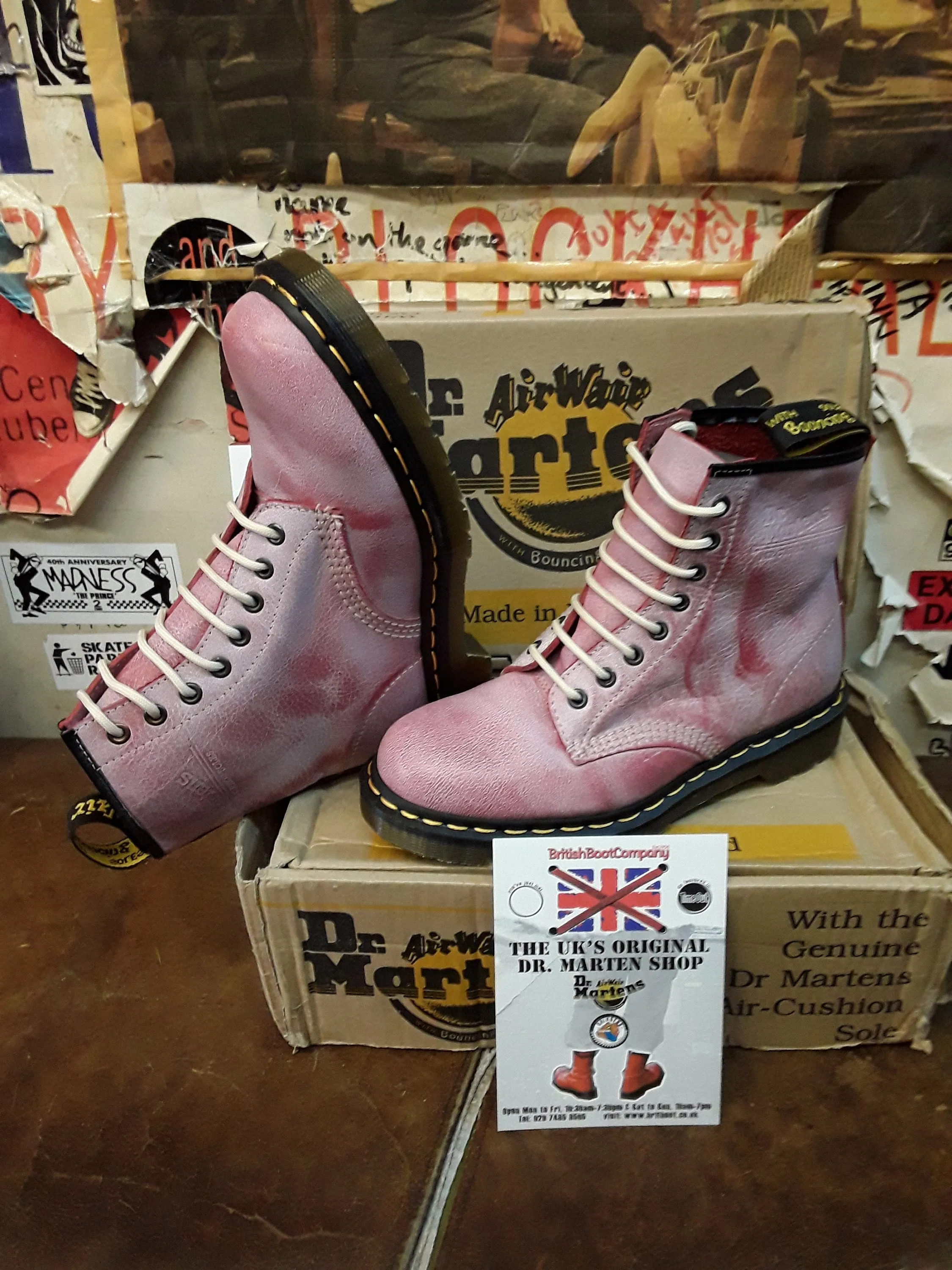 Dr Martens 1460 Flame Frosty Analine Leather Made in England Size 6 and 7