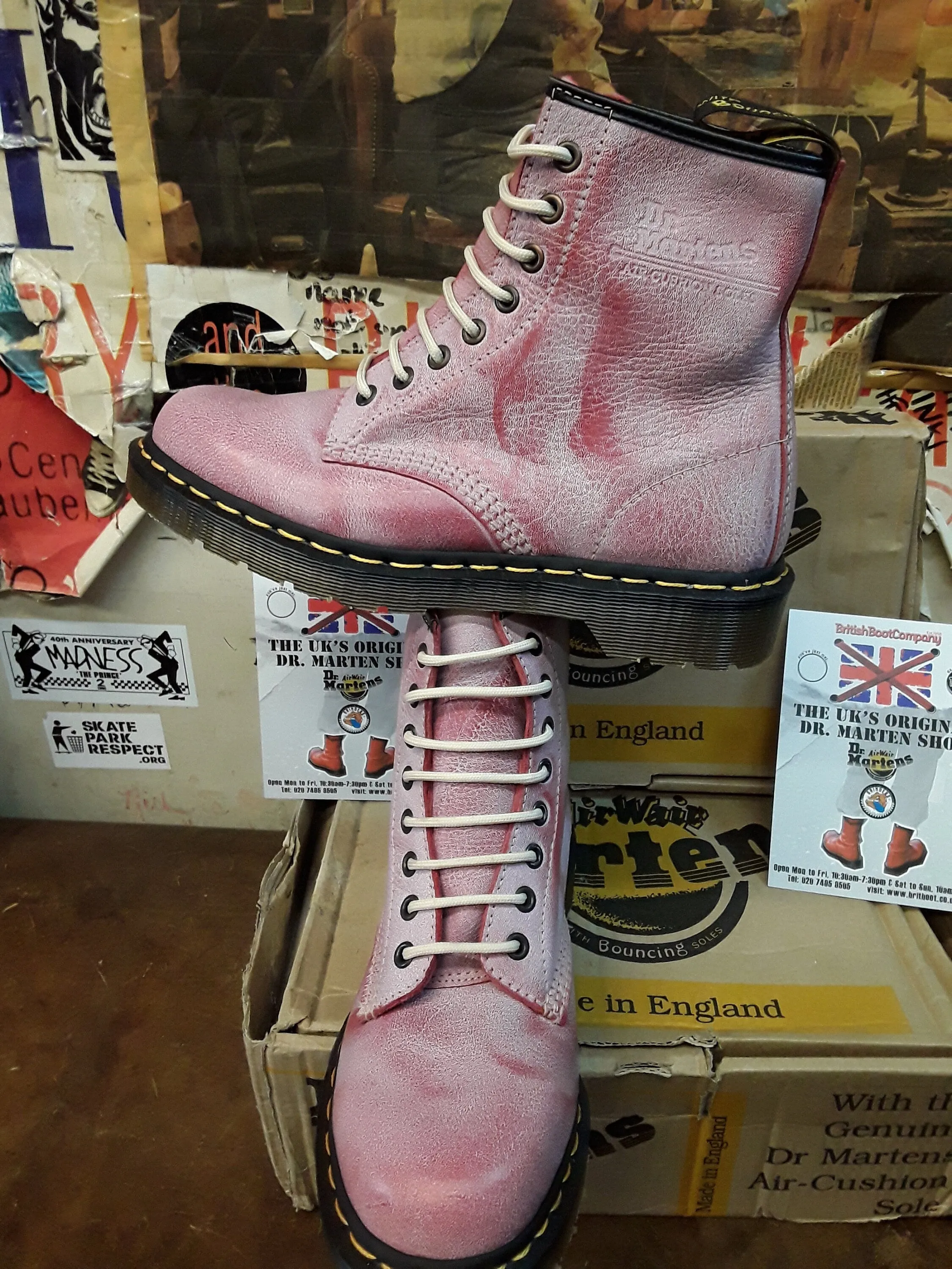 Dr Martens 1460 Flame Frosty Analine Leather Made in England Size 6 and 7