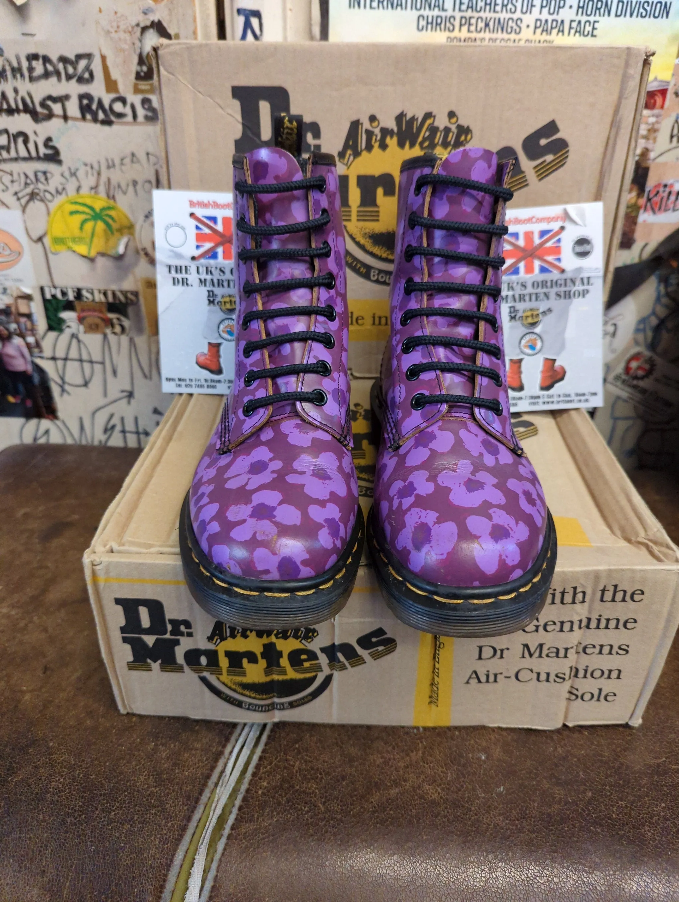 Dr Martens 1460 Made in England Purple Pansy Size 4