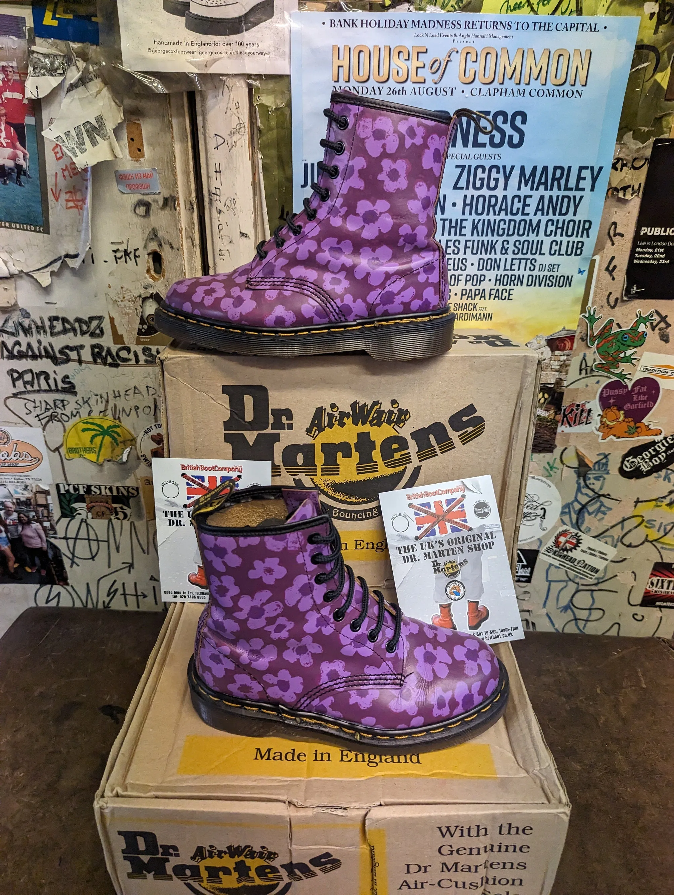 Dr Martens 1460 Made in England Purple Pansy Size 4