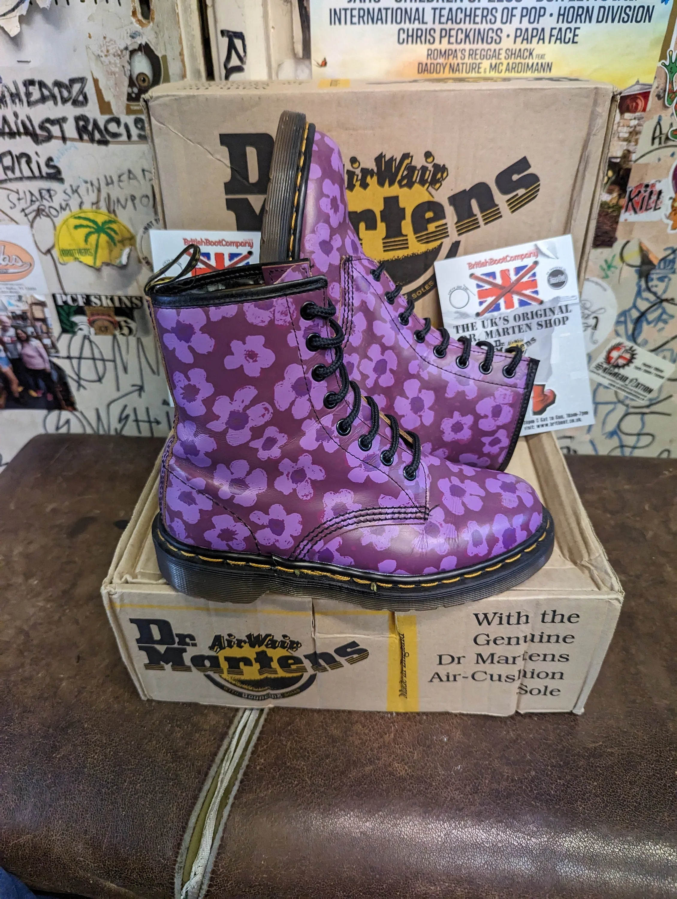 Dr Martens 1460 Made in England Purple Pansy Size 4