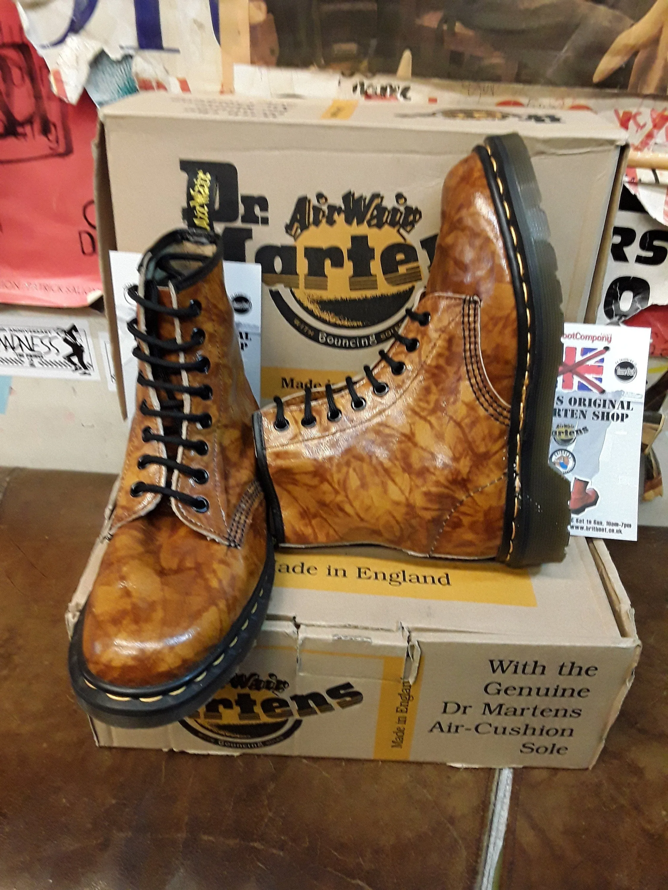 Dr Martens 1460 Mocca High Shine Made in England Size 5