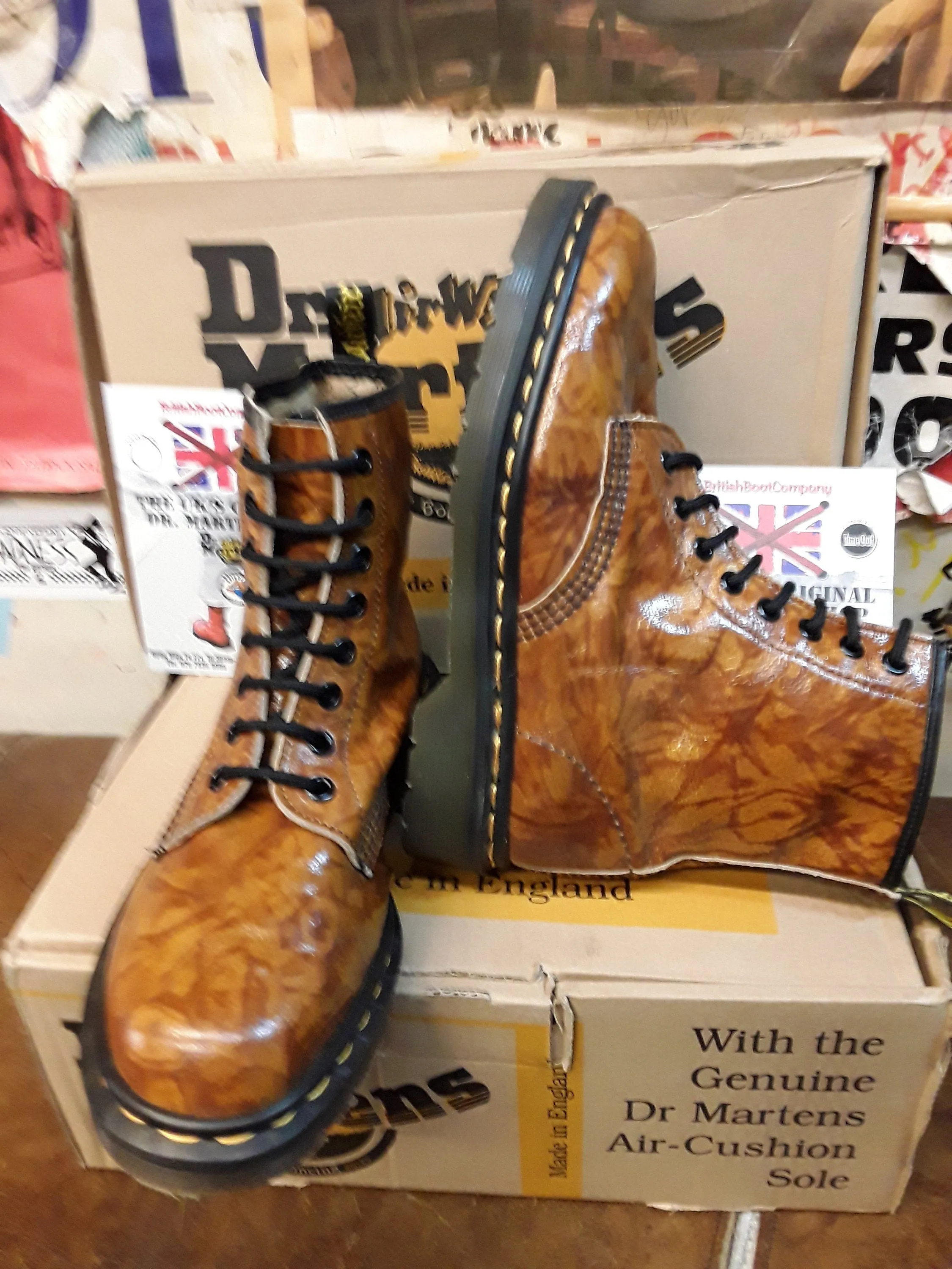 Dr Martens 1460 Mocca High Shine Made in England Size 5