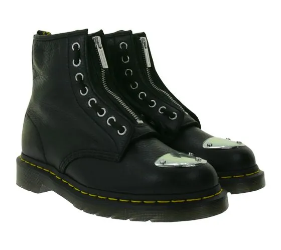 Dr. Martens 1460 MP Toe Plate Lunar Stivali con cerniera da Stivali in vera pelle con puntale in metallo 31682001 Nero